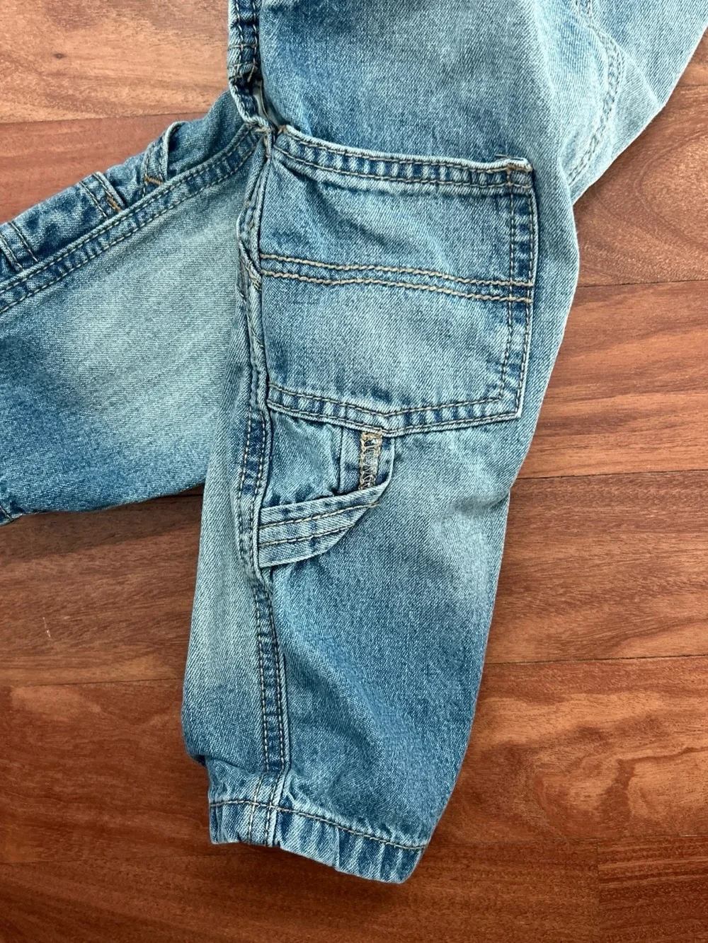 Vintage OshKosh B’Gosh Vestbak Denim Overalls Boys 3 Months Snap Legs Logo USA